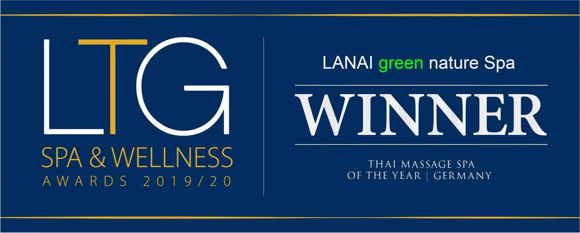 LTG Award Thai Massage & SPA Logo blau für green SPA Auszeichnung